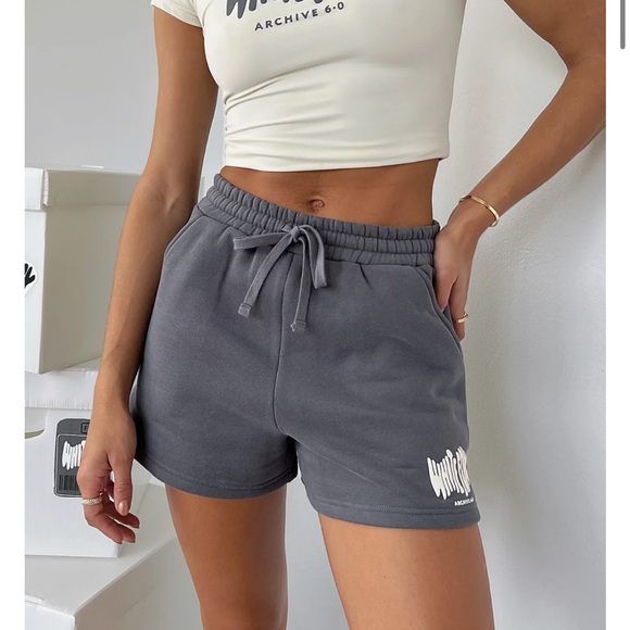 White Fox Boutique Pants - White Fox Archive 6.0 Lounge Shorts – Charcoal Gray